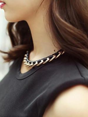 Women's Fashion Women's Punk Fashion Metal 2 Color Round Necklace