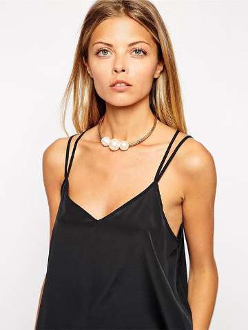 Women Fashion Sweet White Pearl Choker Necklace Collar Necklace Boho Party