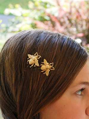 Cute Barrette Matte Gold Bee Edge Hair Clip High Quality Hairpins Hair Accessories