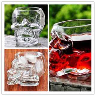 Hot Sale Skull Head Crystal Glass Vodka Whiskey Shot Cup Drinking Ware Home Bar