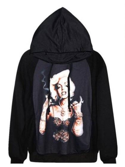 Fashion 3D Digital Print Cult Marylin Jacket Long Sleeve Lady Coat Streat Wear Sweatshirts & Hoodies Gothic0909