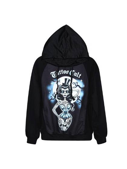 Fashion 3D Digital Print Zombie Cult Jacket Long Sleeve Lady Coat Streat Wear Sweatshirts & Hoodies