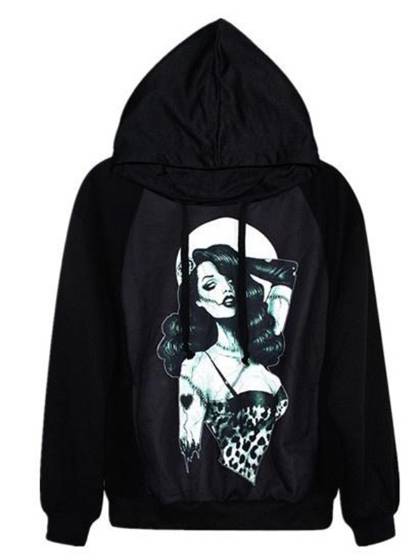 Fashion 3D Digital Print Cult BeautyJacket Long Sleeve Lady Coat Streat Wear Sweatshirts & Hoodies