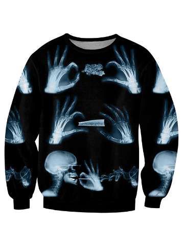 New Unisex Gothic punk Hipster Long Sleeves Sweatshirt Crew Neck Sweatshirts & Hoodies