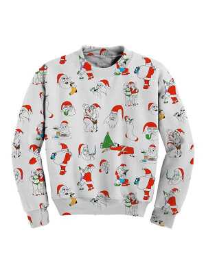 Unisex Cult Christmas Funny Hipster Long Sleeves Sweatshirts & Hoodies