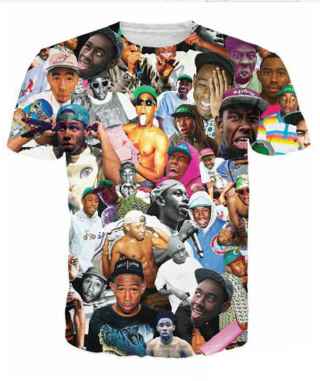 Women's Men's Unisex Tops tyler_the_creator Printed Pattern Round Neck Casual T Shirt (Multicolored)