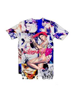 Unisex Tops Pattern Crewneck Short Sleeve Loose Casual T-Shirt Men's Fashion