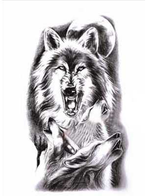 Fashion Cool Original Waterproof Removable Art Wolf Arm Tattoo Stickers Decals Temporary Tattoo Body Art
