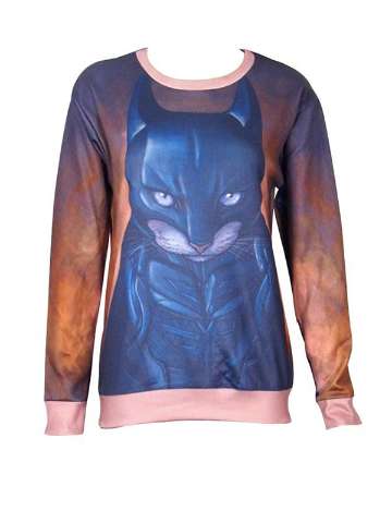 Fashion Women's Cartoon 3D Print batman cat  Sweatshirt Sweatshirts & Hoodies