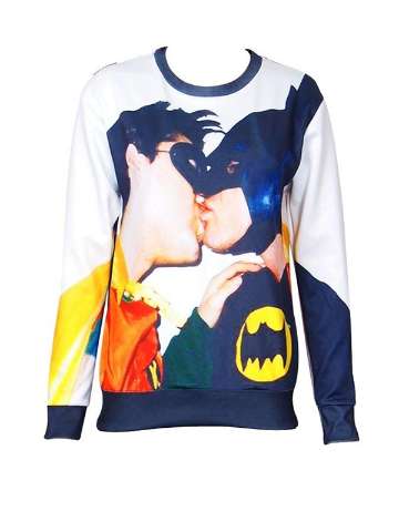 Fashion Women's Cartoon 3D Print batman & Robin Sweatshirt Pullovers Sweatshirts & Hoodies