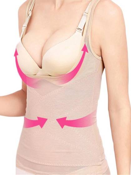 Super-thin Shapewear Chest Push Up Bodysuit Briefer Slimming Body Sculpting