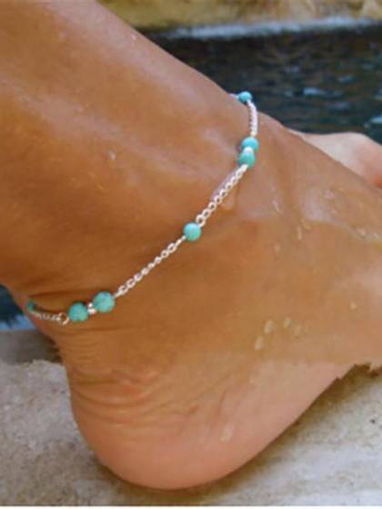 Fashion Charm Chain Bead Chain Anklets Jewelry Gold Body Jewelry In 2 Color