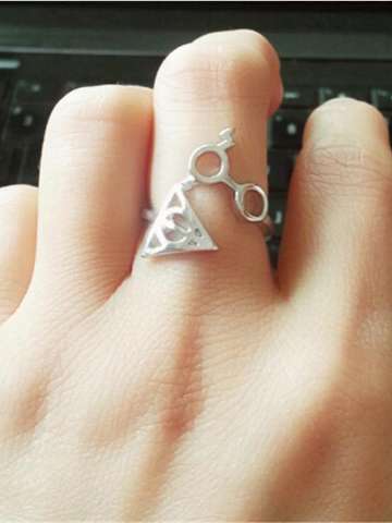 Women Fashion 1 Pcs High Polish Harry Potter Geo Ring In 3 Color
