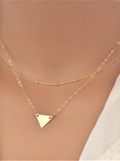 HOW Women's Double Chain pendant Necklace Chain Choker Jewelry