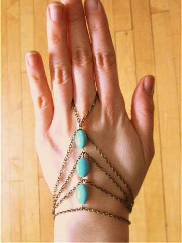 Women's Vintage Hand Knitting String Beads Bracelet Vintage Copper Bracelet Chain