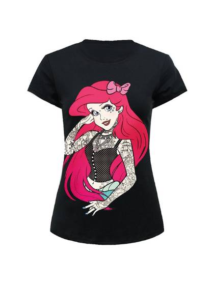2015 NEW Gothic Punk Women Girl's Personlized Corset Ariel Printed Short Sleeve Tops Tee Shirts - Packii
