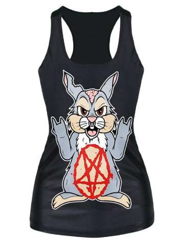 2015 Unisex 3D Digital Cartton Bug Print Slim Vest Tank T-shirt Gothic Top Clubwear