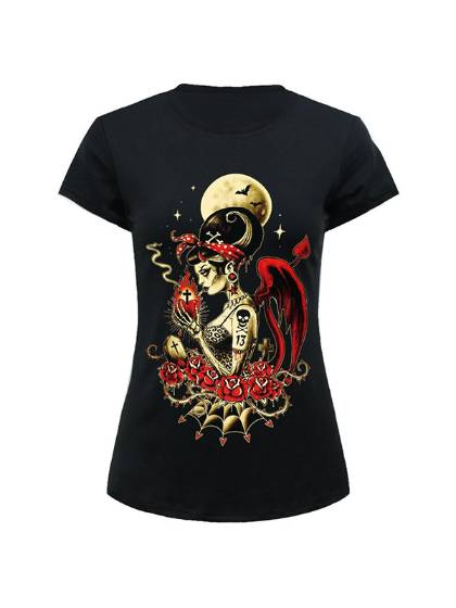 Women Fashion Short Sleeve Summer Loose Black Tee T-shirt Blouse Top