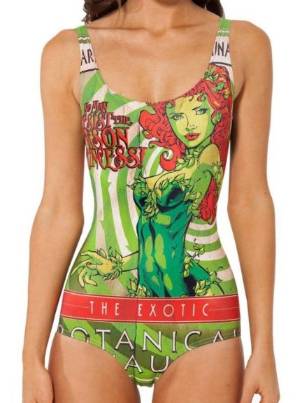 Quality Digital Print Batman Poison Ivy Romper Teddy Monokini Swimsuit Swimwear