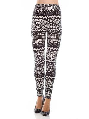 Women's Aztec Print Slim Footless Ankle Length Legging