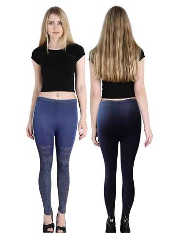 Hot Tight Nine Points Women's Fashion Summer Pants Leggings (Size M; Color Navy blue)