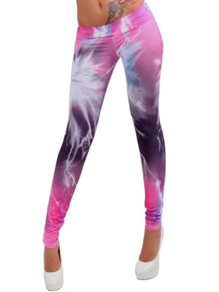 Fashion Women Stretchy Trendy NASA Cosmo Galaxy Blue Digital Print Leggings Tights