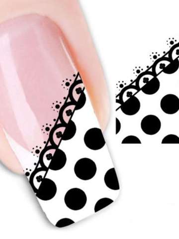 Women's Accessory One Sheet Polka Dot Print Nail Art Stickers Decals Decorations
