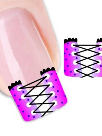 Women's Fashion One Sheet Tied Print Nail Art Stickers Decals Decorations
