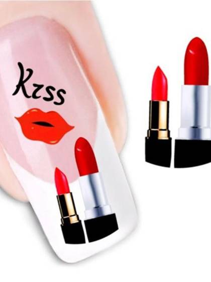 Women's Accessory One Sheet Beauty Print Nail Art Stickers Decals Decorations