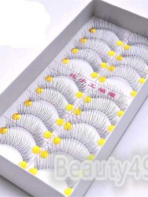 New 1set/10 Pairs Handmade Fake False Eyelash Natural Look Transparent Stem 217