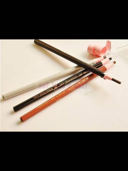 4Pcs Makeup Cosmetic Eye Liner Eyebrow Pencil Brush Tool Light Brown Black Grey