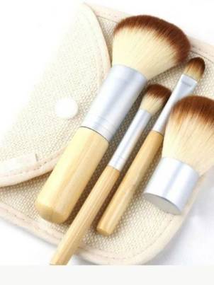 1set/4Pcs Professional Foundation Make up Bamboo Brushes Kabuki Makeup Brush Cosmetic Set Kit Tools Eye Shadow Blush Brushes