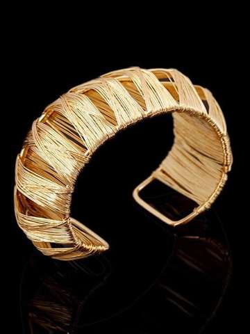 Wire Bracelet Exaggerating Jewelry Punk Style Hammered Bunch Cuff Bracelet Bangle