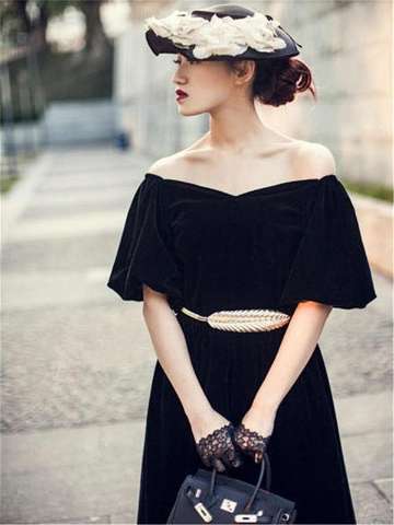 Fashion Charming Lady Metal Chain Leaves Leaf Waist Elasticity Belt Strap Waistband