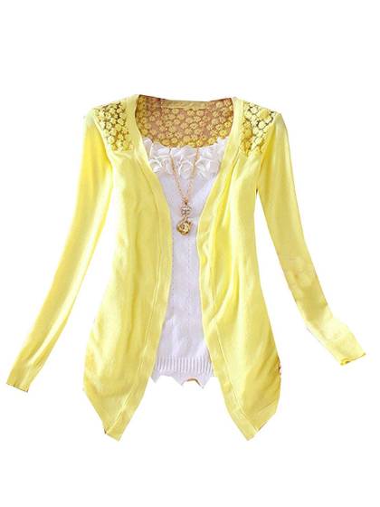 Women's Floral Hollow Thin Knit Cardigan Jackets & Coats