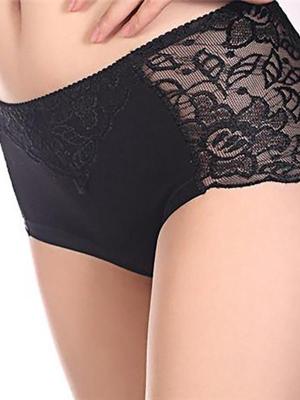 Womens Waistline Lace Panties Modal Cotton Hipster Panty Free Size