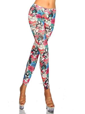 Fashion Trendy Rock Style "Love me" Print Stretchy Leggings Pants Tights