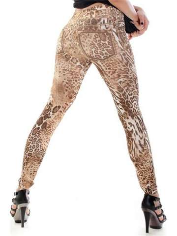 Women's Leopard Punk Style Summer Spring Slim Pencil Leggings Pants Tights Skinny OS