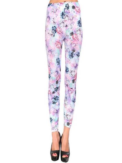 Women's Floral  print Slim Footless Ankle Length Legging