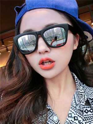 Hot Women Girl's Reflective Sunglasses Eyewear Lens Oversized Aviator Women Sunglasses