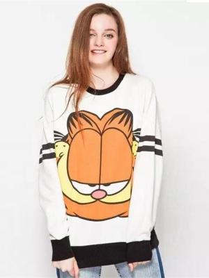 New 2014 Fashion Women's Digital Print Cute Sweatshirt Hoody Spring Autumn Loose Sweatshirts & Hoodies