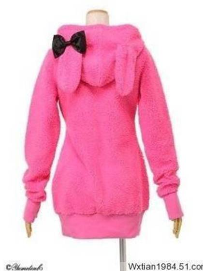 Xmas Gift Women's Fashion Japan Gal Cute Kawaii Rabbit Ear Sweatshirts & Hoodies