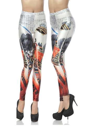 Women's Fashion Punk Digital Print SUICIDE OF MOROZUMI Leggings Tights