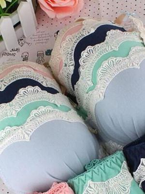 Hot Women's Fashion Candy Color Sexy Padded Push Up Beauty Cute Cotton Bra Underwear