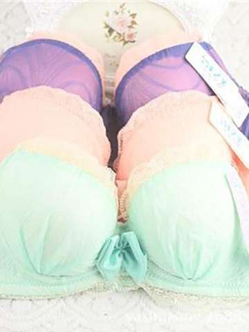 Hot Women's Fashion Candy Color Sexy Padded Push Up Beauty Cute Cotton Bra Underwear