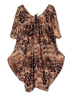 Summer Hot New Loose Leopard Ice Silk bat short sleeve T-shirt -Times Grocery