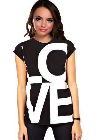 Women fashion LOVE print summer oversized baseball T Shirt top loose dress