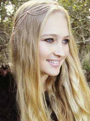 Fashion Women Lovely Shinning Tassel Metal Head Chain Headbands Jewelry Head Piece Hair band