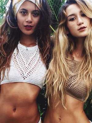 Lace Knit Bra bralet vintage Boho Beach Bikini Bandeau strappy bustier crochet halter crop top