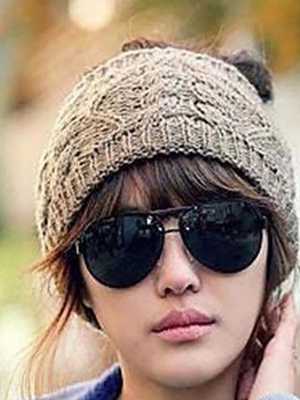 Fashion Accessories Korean Winter Warm Women Braided Knit Wool Hat Cap